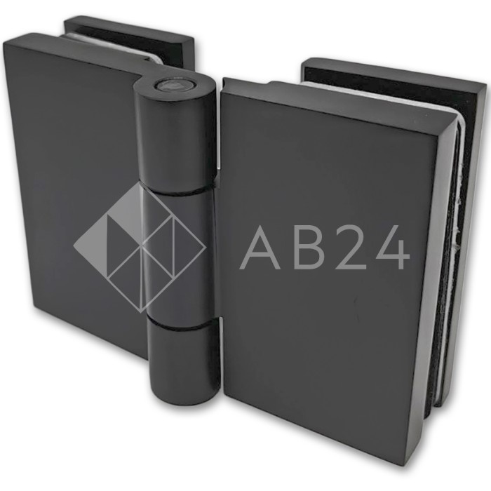 Петля Майя FDP-173 стекло-стекло 135°, латунь/черный