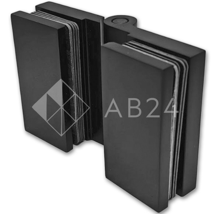 Петля Майя FDP-173 стекло-стекло 135°, латунь/черный