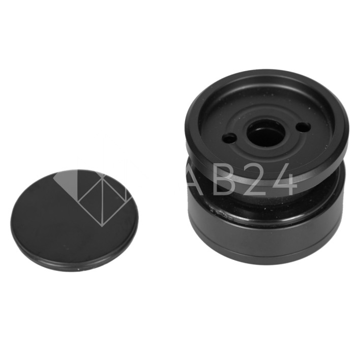 Точечное крепление FKK-26 с крышкой 12-18 мм без зенковки Ø35 мм рег.для стекла 10 мм, нержавейка/черный