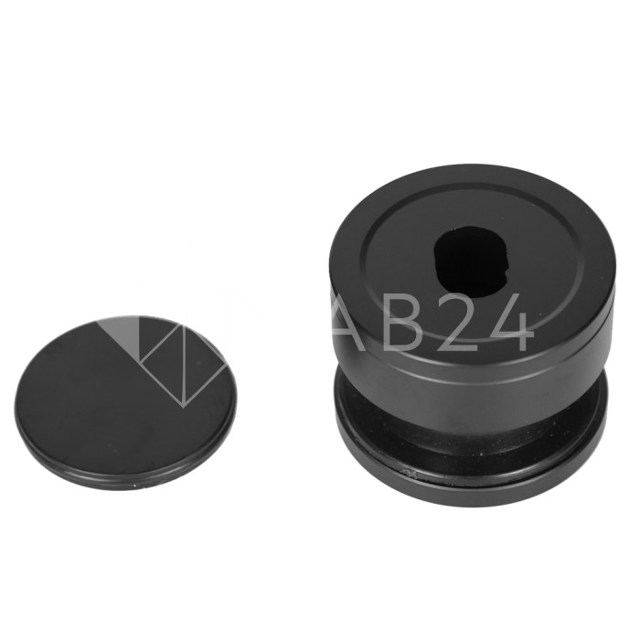 Точечное крепление FKK-26 с крышкой 12-18 мм без зенковки Ø35 мм рег.для стекла 10 мм, нержавейка/черный