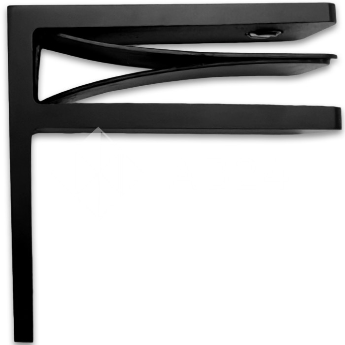 Крепление стекла FKK-203, 67х66 мм стена-стекло 90°, нержавейка/черный