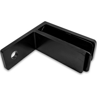 Крепление стекла FKK-203, 67х66 мм стена-стекло 90°, нержавейка/черный