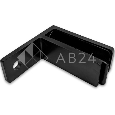 Крепление стекла FKK-203, 67х66 мм стена-стекло 90°, нержавейка/черный