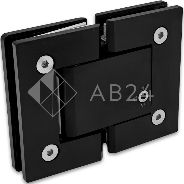 Гидравлическая петля Калипсо FDP-162 стекло-стекло 180˚, нержавейка/черный