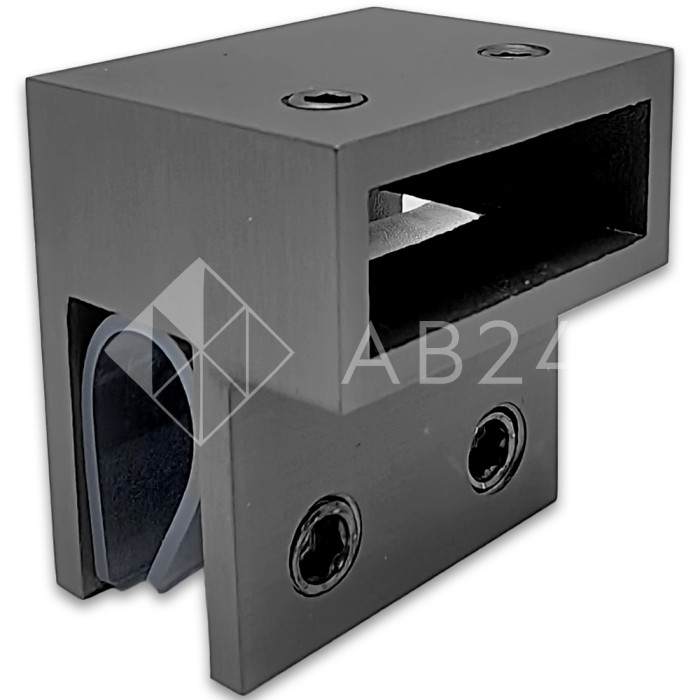 Держатель стекла FDC-33 торцевой 30х10 горизонтальный, нержавейка/оружейная сталь