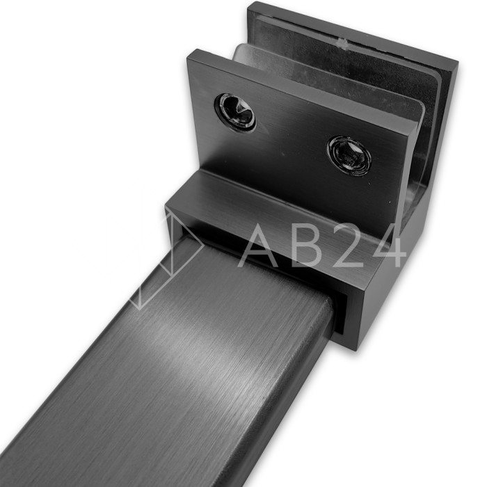 Держатель стекла FDC-33 торцевой 30х10 горизонтальный, нержавейка/оружейная сталь