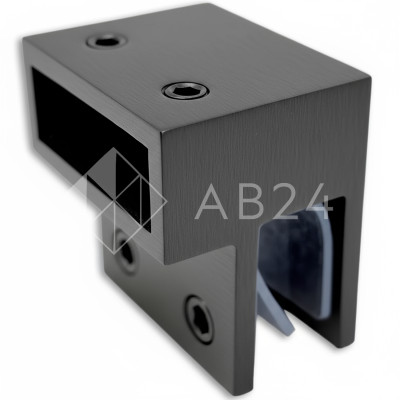 Держатель стекла FDC-33 торцевой 30х10 горизонтальный, нержавейка/оружейная сталь