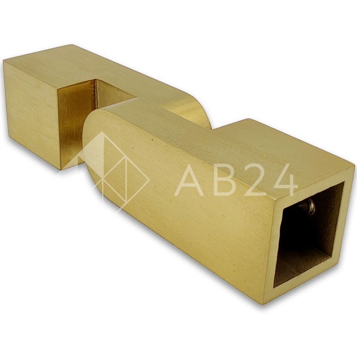 Соединитель FDC-57/L трубы 15х15 регулируемый 90°-180°, нержавейка/брашированное золото