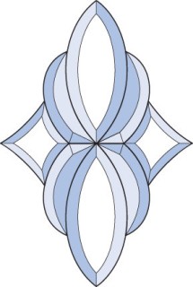 Бевелс AV05 дверной (8 элементов) 198 х 295 мм