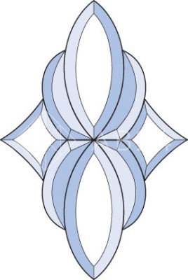 Бевелс AV05 дверной (8 элементов) 198 х 295 мм