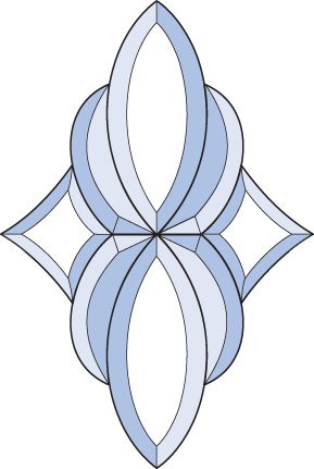 Бевелс AV05 дверной (8 элементов) 198 х 295 мм