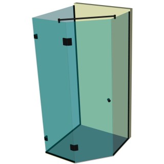 Душевая кабина пятиугольная DK-308P в опорном профиле