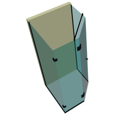 Душевая кабина пятиугольная DK-308P в опорном профиле