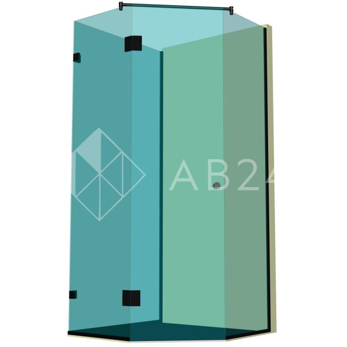 Душевая кабина пятиугольная DK-308P в опорном профиле