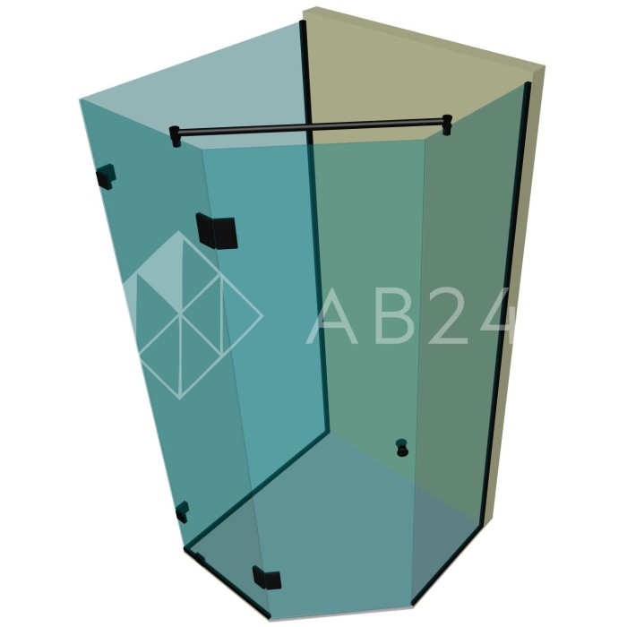 Душевая кабина пятиугольная DK-308P в опорном профиле