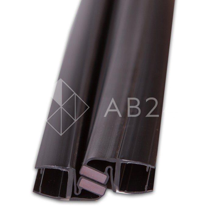 Уплотнитель магнитный ПРЕМИУМ регулируемый черный 2.2 м под стекло 8 мм FDPP-504.8