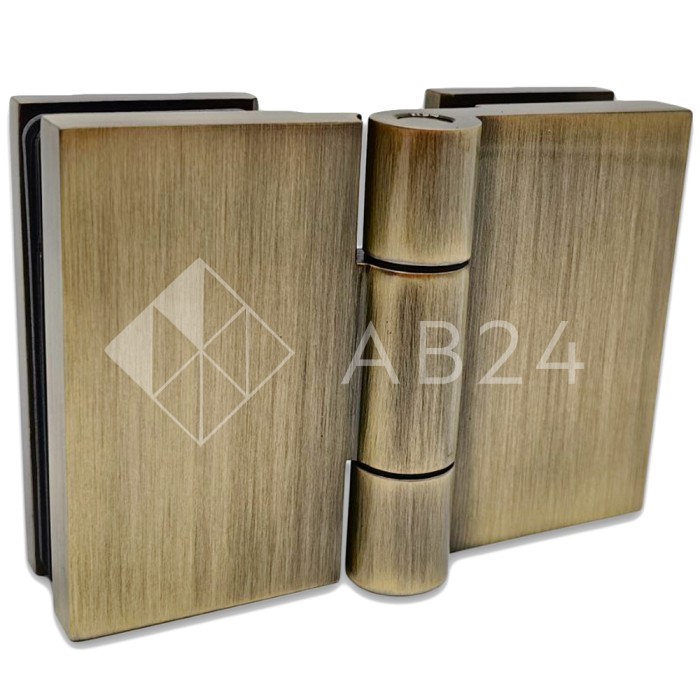 Петля Майя FDP-173 стекло-стекло 135°, латунь/бронза