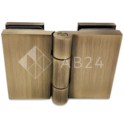 Петля Майя FDP-173 стекло-стекло 135°, латунь/бронза