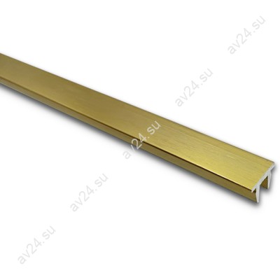 Заглушка верхняя FDPA-500.3, 19х13х2мм, 3 м, для п-образного профиля, алюминий/брашированное золото