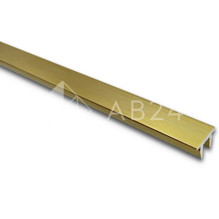 Заглушка верхняя FDPA-500.3, 19х13х2мм, 3 м, для п-образного профиля, алюминий/брашированное золото