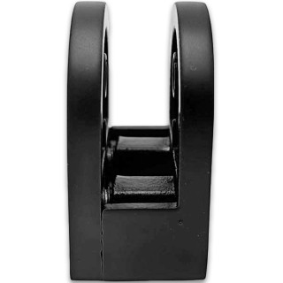 Крепление стекла FKK-82, 46х40х25 к плоской трубе или полу, литое, нержавейка/черный