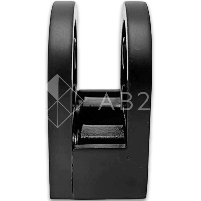 Крепление стекла FKK-82, 46х40х25 к плоской трубе или полу, литое, нержавейка/черный