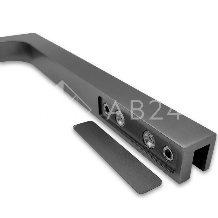 Угловой стабилизатор Диор FDK-3R стена-стекло 90° правый, латунь/оружейная сталь