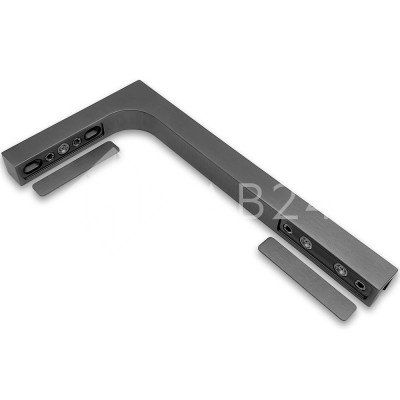 Угловой стабилизатор Диор FDK-3R стена-стекло 90° правый, латунь/оружейная сталь