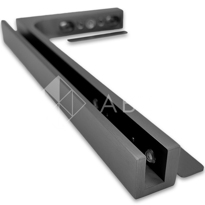 Угловой стабилизатор Диор FDK-3R стена-стекло 90° правый, латунь/оружейная сталь