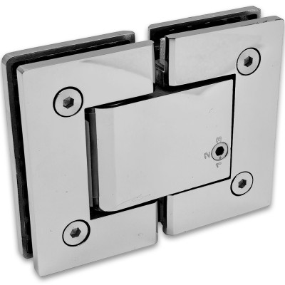 Гидравлическая петля Калипсо FDP-162  стекло-стекло 180˚, нержавейка/полированный