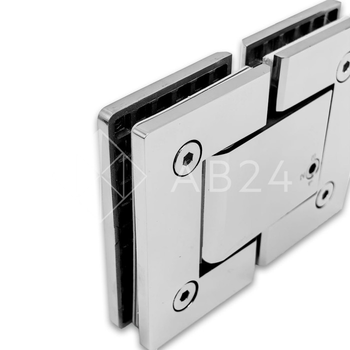 Гидравлическая петля Калипсо FDP-162  стекло-стекло 180˚, нержавейка/полированный