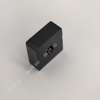 Заглушка квадратная FDRA-03 для ручки скобы 24х24 мм, нержавейка/черный