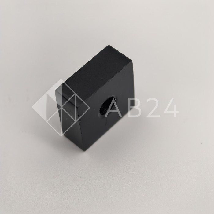 Заглушка квадратная FDRA-03 для ручки скобы 24х24 мм, нержавейка/черный