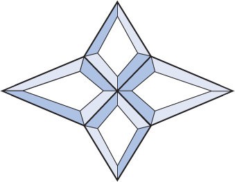 Бевелс AV180 фрамужный (4 элемента) 197 х 152 мм