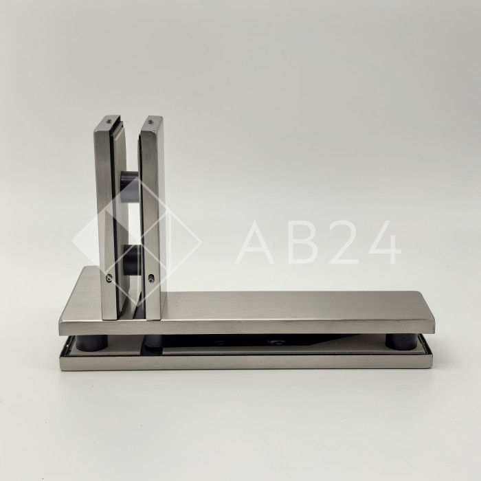 Фитинг угловой FKF-35L с осью и ребром жесткости левосторонний, нержавейка/матовый