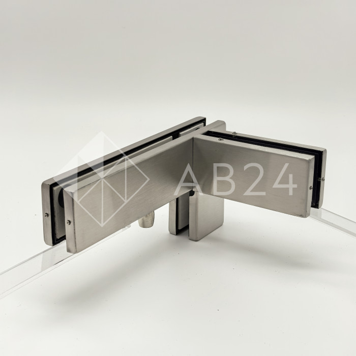 Фитинг угловой FKF-35L с осью и ребром жесткости левосторонний, нержавейка/матовый