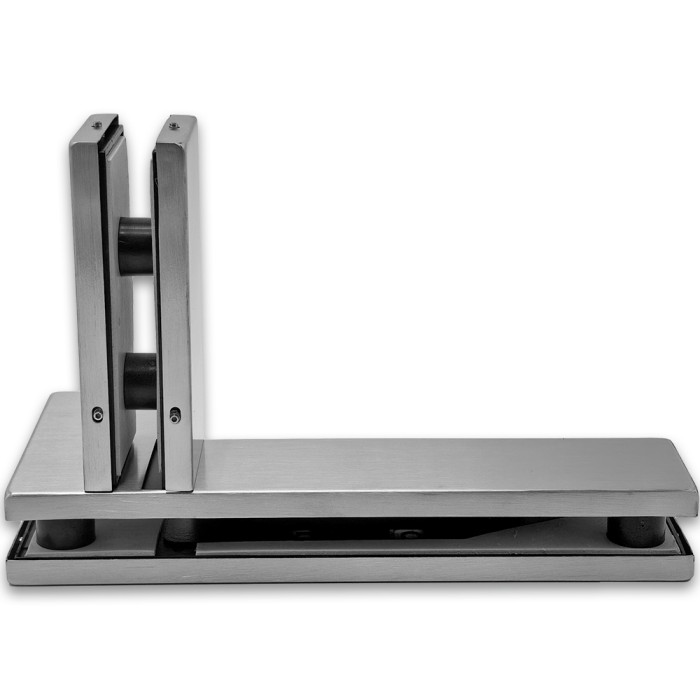 Фитинг угловой FKF-35L с осью и ребром жесткости левосторонний, нержавейка/матовый