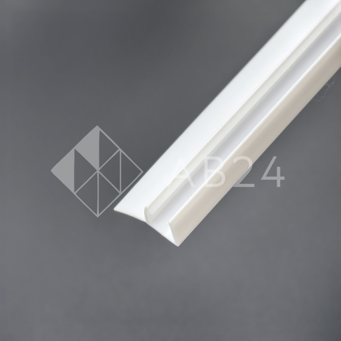 Уплотнитель ПРЕМИУМ F-образный белый 2.5 м, ус 16 мм. под стекло 8 мм FDPP-417.8