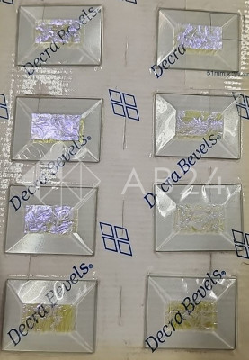 Бевелс AV220 дихроичный прямоугольник 51 х 38 мм желтый мороз