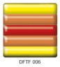 Фьюзинг квадрат DFTF 006 желто-красного цвета, 6 см