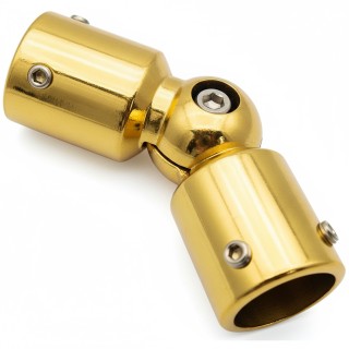 Соединитель FDC-13 трубы 19 90°-180°, латунь/золото