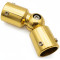 Соединитель FDC-13 трубы 19 90°-180°, латунь/золото