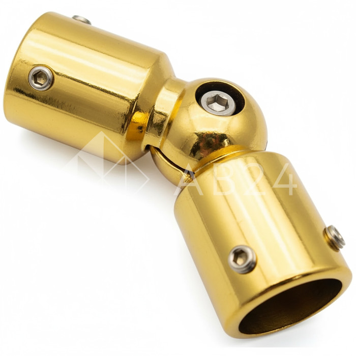 Соединитель FDC-13 трубы 19 90°-180°, латунь/золото