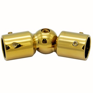 Соединитель FDC-13 трубы 19 90°-180°, латунь/золото