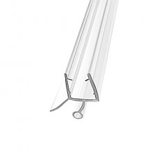 Уплотнитель нижний с каплей прозрачный 2.2 м FDPP-100.8 PVC/CL