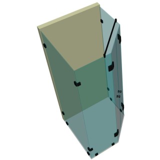 Душевая кабина пятиугольная DK-309К на коннекторах