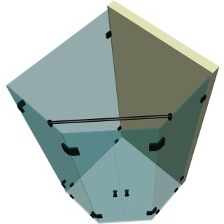 Душевая кабина пятиугольная DK-309К на коннекторах