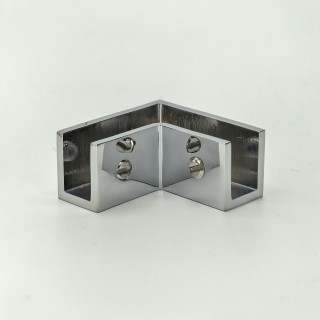 Коннектор верхний FDK-51 стекло-стекло Орион 90°, латунь/хром