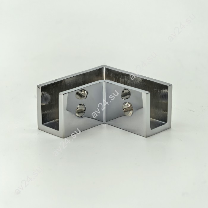 Коннектор верхний FDK-51 стекло-стекло Орион 90°, латунь/хром