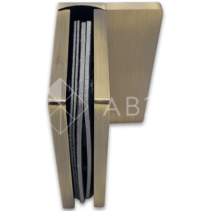 Петля Афина FDP-130 стена-стекло с бок.креплением, латунь/бронза